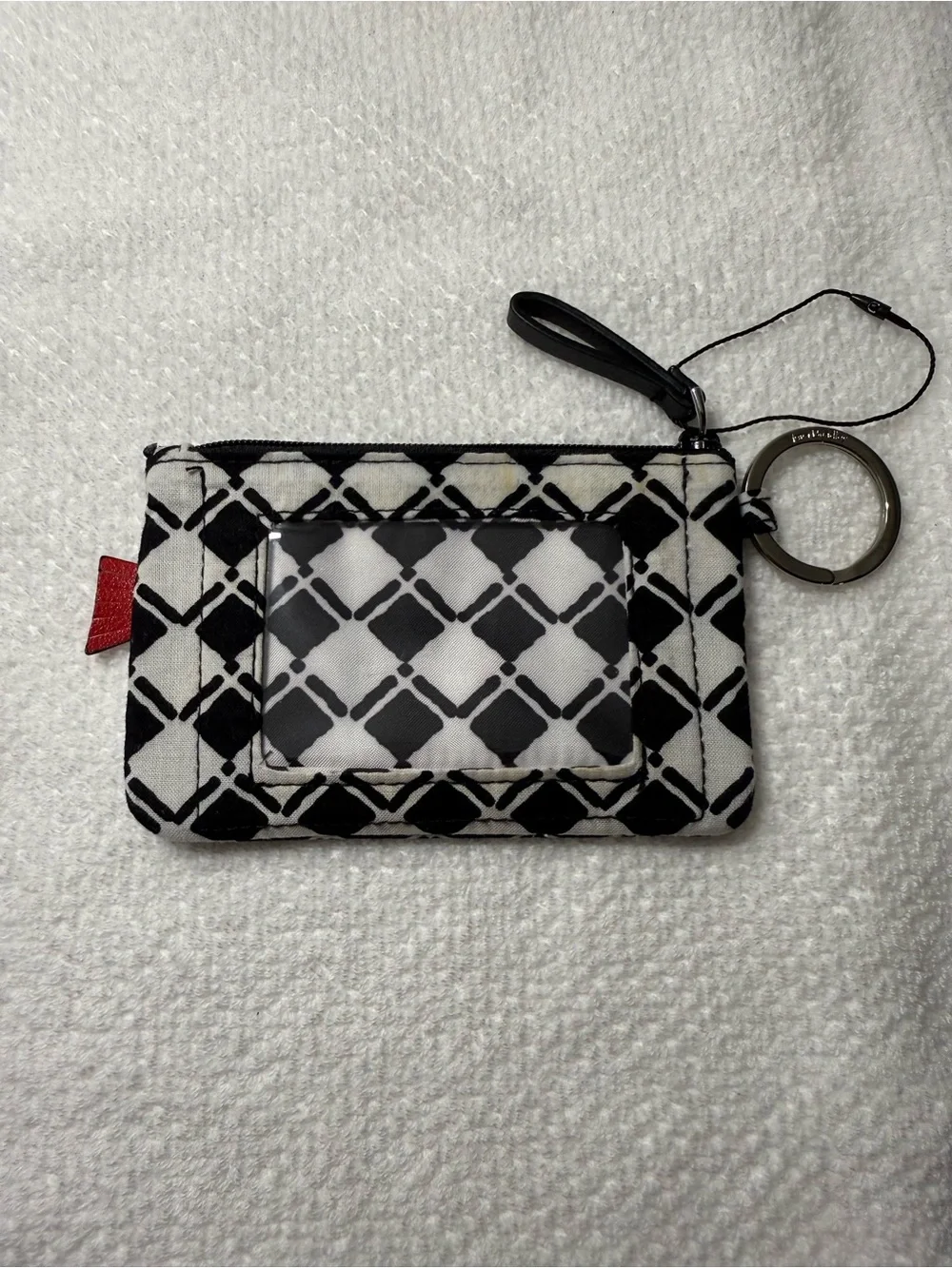 Vera Bradley Novelty Zip ID Case Penguin Checker Never Used